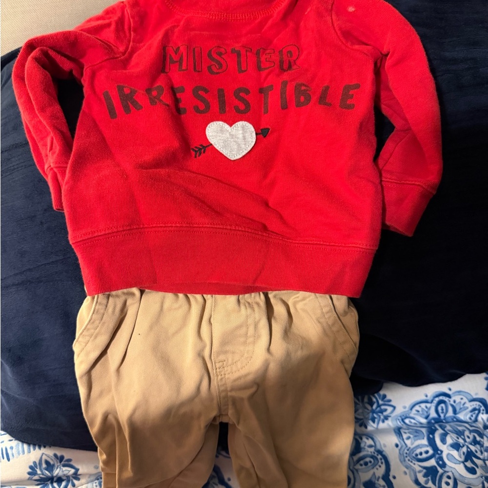 Red 'Mister Irresistible' Baby Outfit
